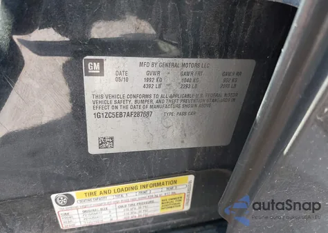 2010 Chevrolet Malibu Lt from USA, damaged, VIN 1G1ZC5EB7AF287687